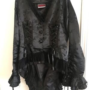 NWOT gothic black overcoat